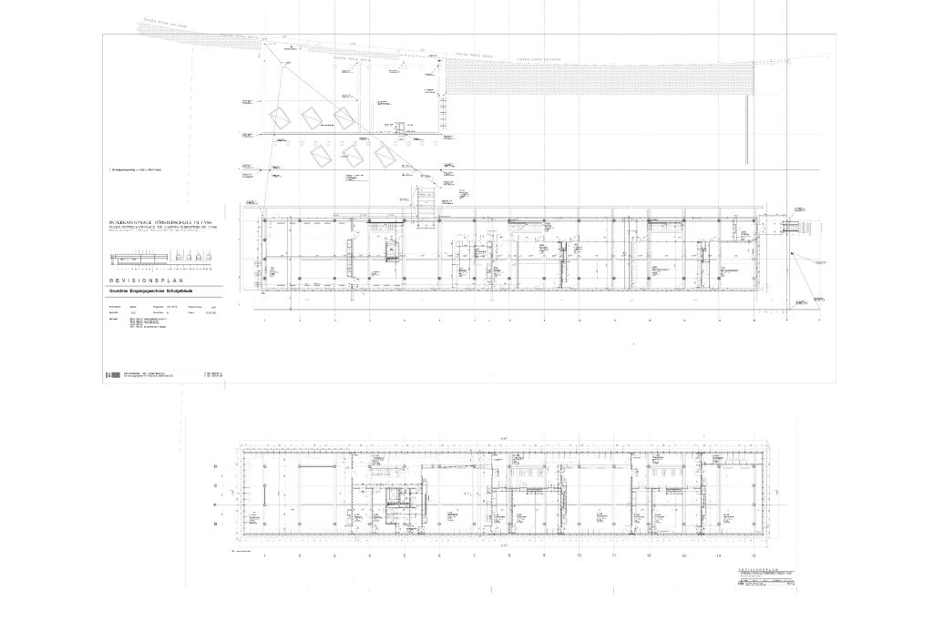 Grundriss Erdgeschoss und Obergeschoss M 1:100. Zeichnung: Itten + Brechbühl AG, 1996