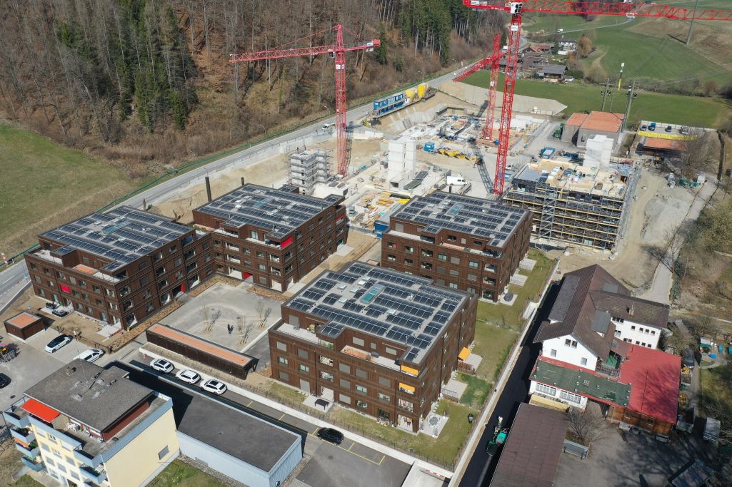 Baufortschritt. Foto: Strüby Holzbau, 2022