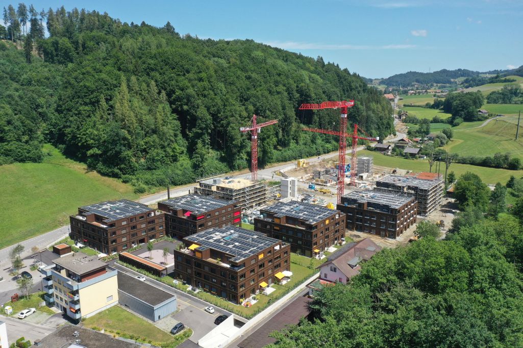 Baufortschritt. Foto: Strüby Holzbau, 2022
