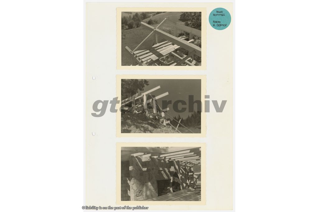 Aufrichte. Foto: R. Dettmar, 1961 (gta Archiv, ETH Zürich, GTA_265_018_FX_1recto.)