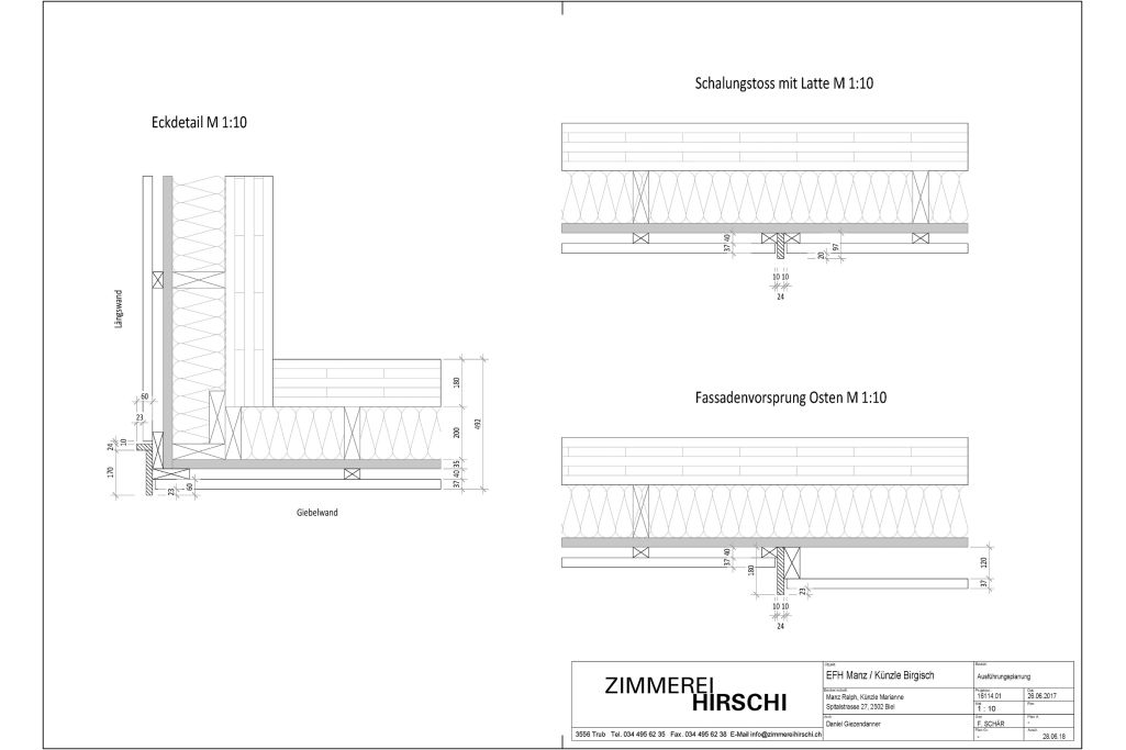 Detail. Zeichnung: Zimmerei Hirschi, 2017