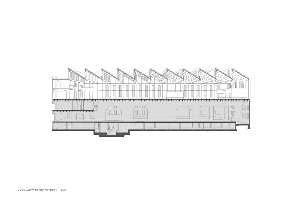 Längsschnitt. Zeichnung: Diener & Diener Architekten, 2017
