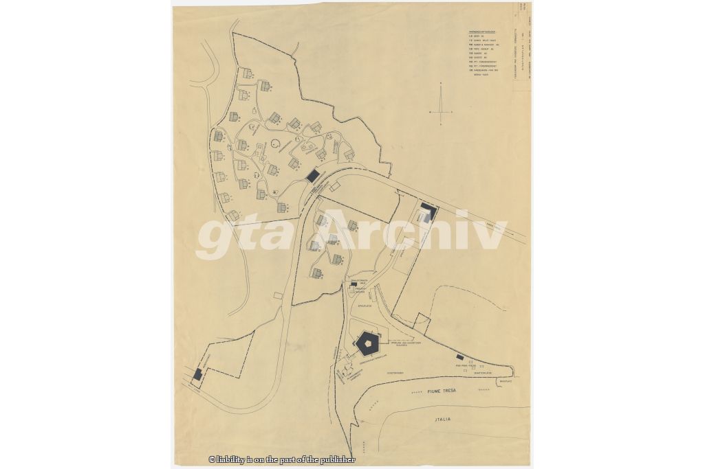 Situationsplan. Zeichnung: Justus Dahinden, 1961