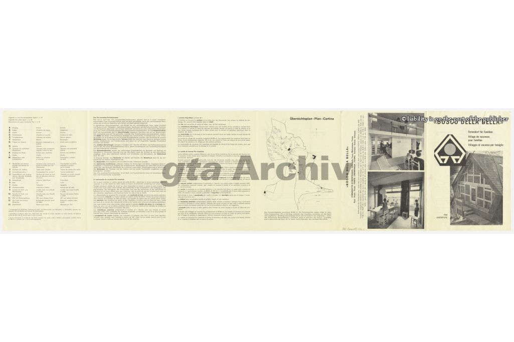 Broschüre. Zeichnung: Justus Dahinden, 1961