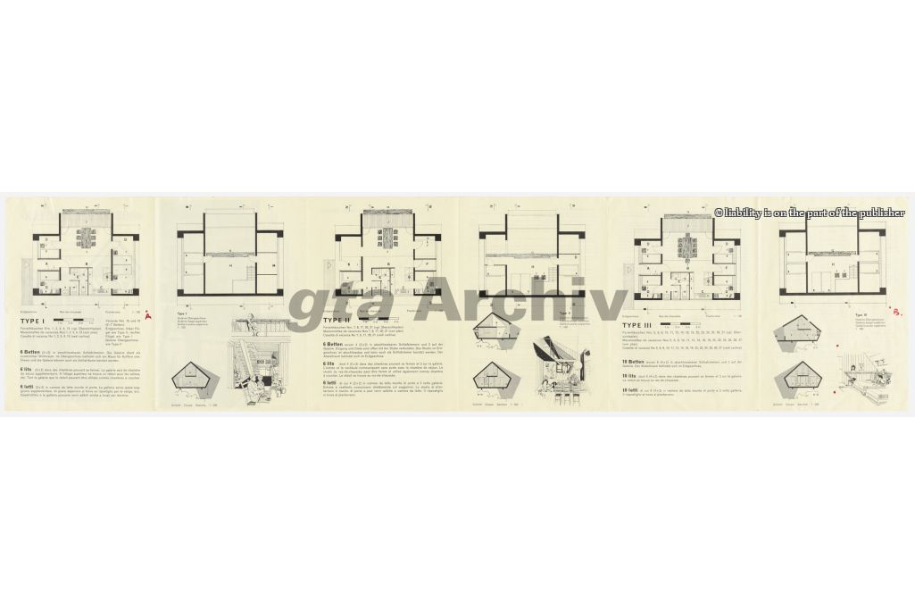 Broschüre mit Planzeichnungen. Zeichnung: Justus Dahinden, 1961