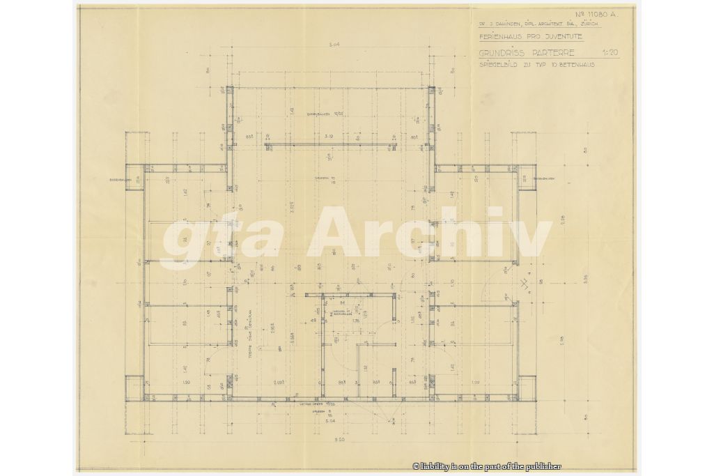 Typ 3 EG. Zeichnung: Justus Dahinden, 1961
