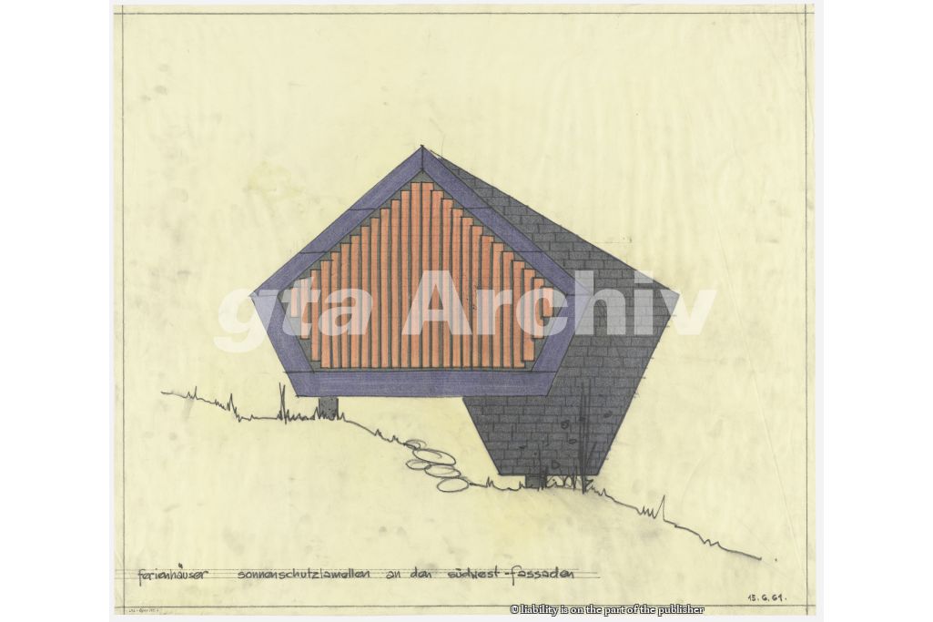 Fassade. Zeichnung: Justus Dahinden, 1961
