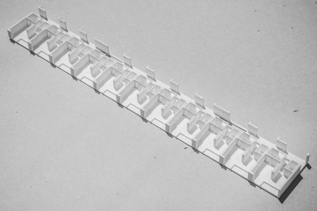 Modell mit Typengrundriss. Foto: Elia Schneider, 2022