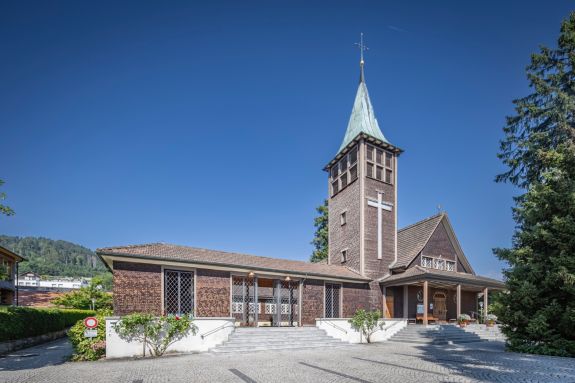 Ansicht Südost Kirche. Foto: Elia Schneider, 2023