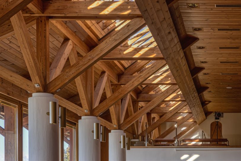 Saal Hallentragwerk. Foto: Elia Schneider, 2023