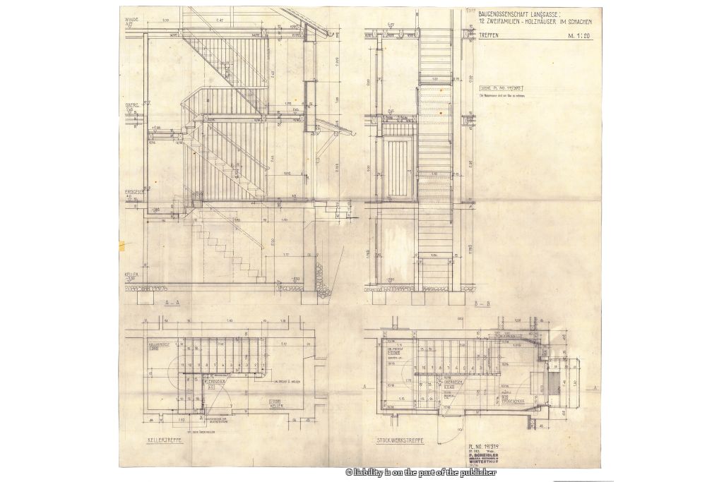 Treppe. Zeichnung: Franz Scheibler/GTA Archiv 59_050_5, 1944