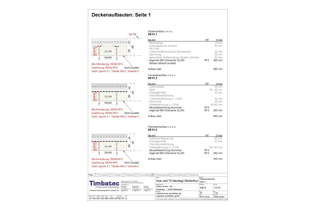 Geschossdecken M 1:10. Zeichnung: Timbatec, 2016