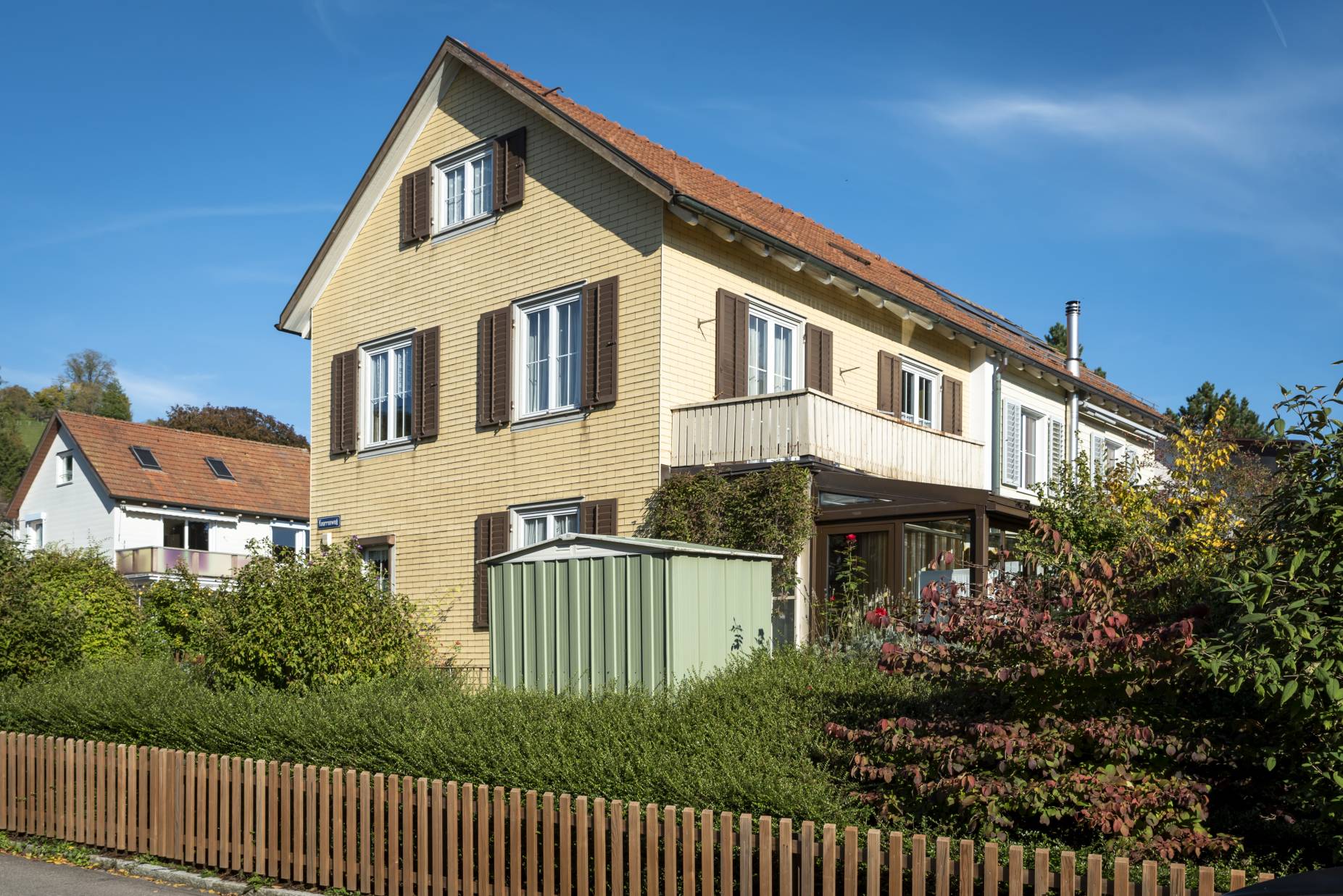 Ansicht Südwest (Wohnhaus Typ 2). Foto: Elia Schneider, 2022